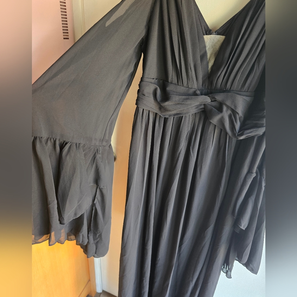 Unithorse Elegant Black Maxi Dress 0XL NWOT - Picture 3 of 8